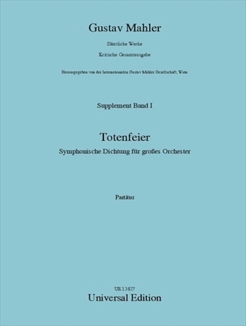 TOTENFEIER(KRITISCHE GESAMTAUSGABE)  交響詩《葬礼》（国際グスタフ・マーラー協会版）（大型スコア）  