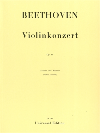 KONZERT OP.61  ヴァイオリン協奏曲　ニ長調（ヤコブセン校訂/カデンツ）（ヴァイオリン、ピアノ）  