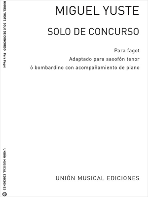 【特価品】Solo De Concurso  演奏会用ソロ（テナー・サックス、ピアノ）  