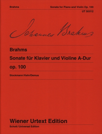 SONATE NR.2 A OP.100  ヴァイオリンソナタ第2番　イ長調　作品100（ウィーン原典版）（ヴァイオリン、ピアノ）  