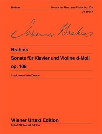 SONATE NR.3 d OP.108  ヴァイオリンソナタ第3番　ニ短調　作品108（ウィーン原典版）（ヴァイオリン、ピアノ）  