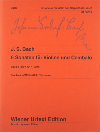 6 SONATEN Bd.2(BWV1017-1019)  ヴァイオリンとチェンバロの6つのソナタ集　第2巻（ウィーン原典版）  