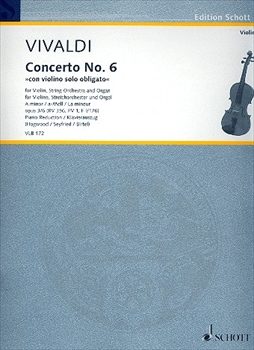 CONCERTO OP.3-6  ヴァイオリン協奏曲　イ短調　（ヴァイオリン、ピアノ）  