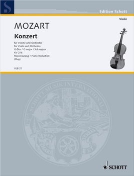 KONZERT NR.3 G KV216  ヴァイオリン協奏曲第3番　ト長調（ヴァイオリン、ピアノ）　KV216  